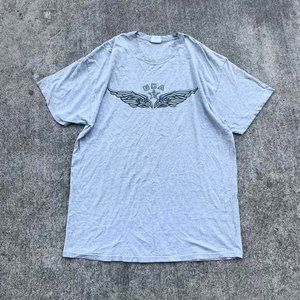 Y2K 2000s USA Chrome Eagle T Shirt